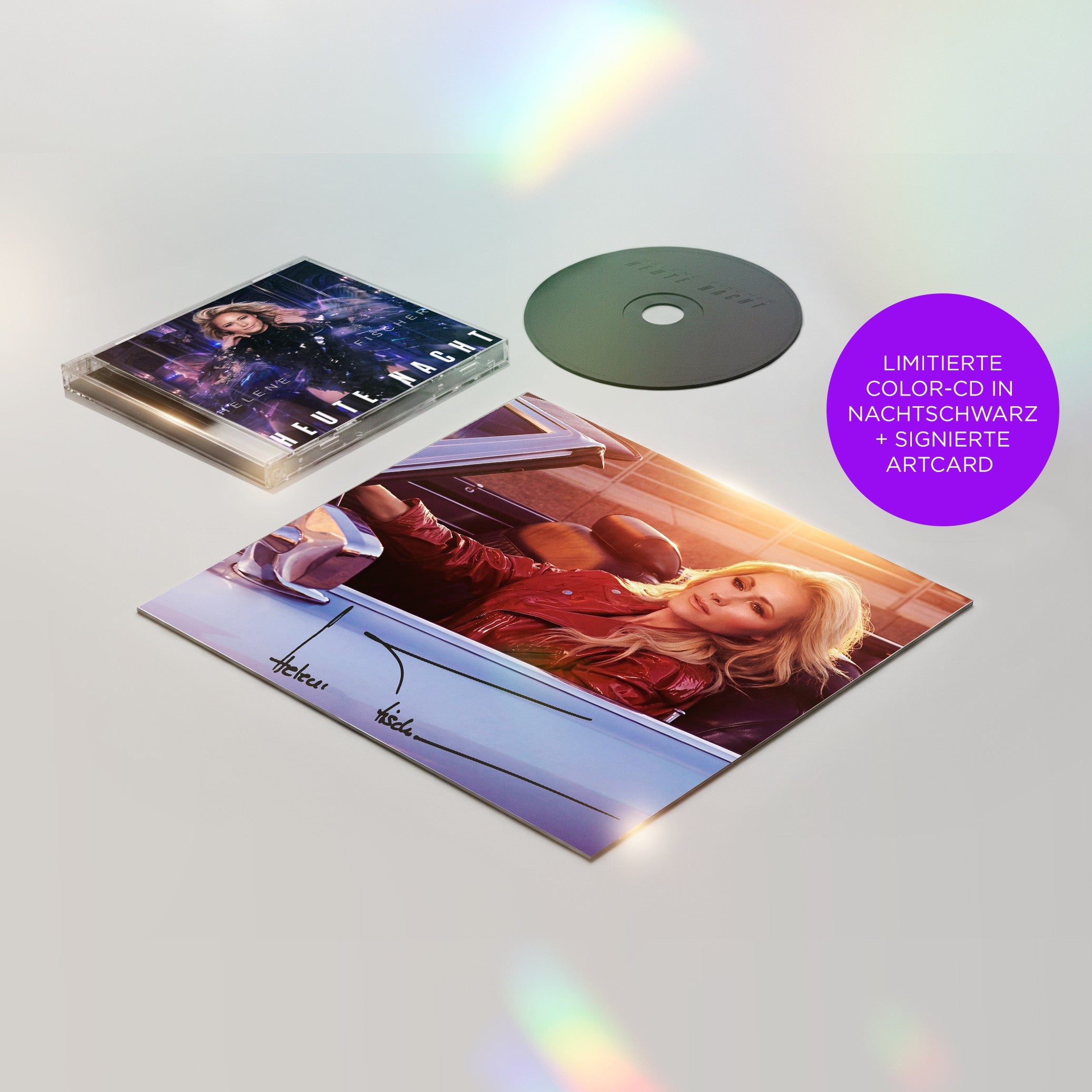 Helene Fischer Heute Nacht Ltd. Color-CD in Nachtschwarz + schwarz signierte Artcard (Motiv "Heute") 447718
