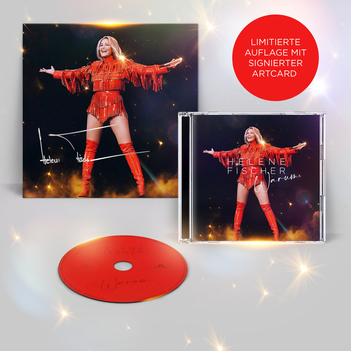 Helene Fischer Warum Limitiertes Bundle: CD und große silbern signierte Artcard (25x25cm) 461051